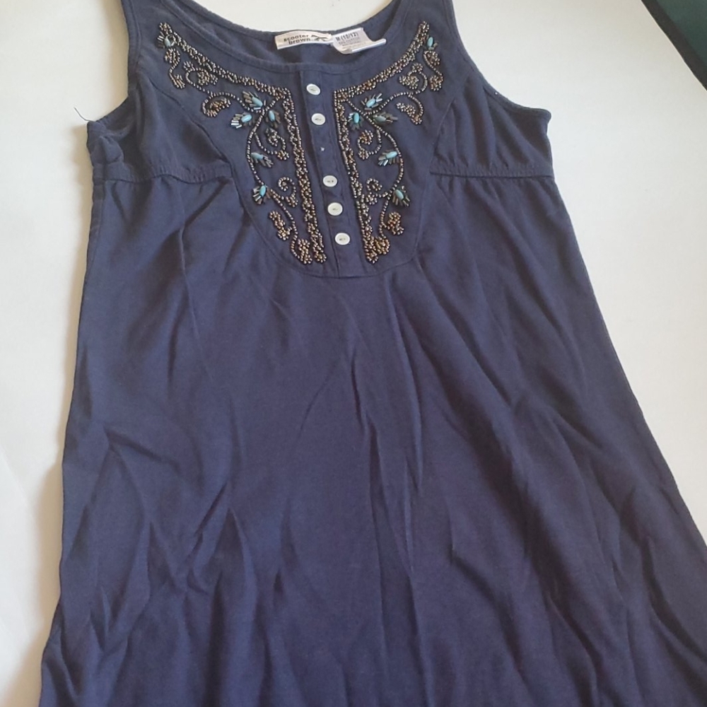Scooter brown sleeve less dress.